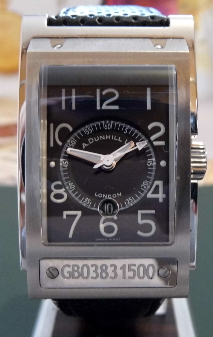 Dunhill Carwatch, Black Dial, Strap & Steel Bracelet 