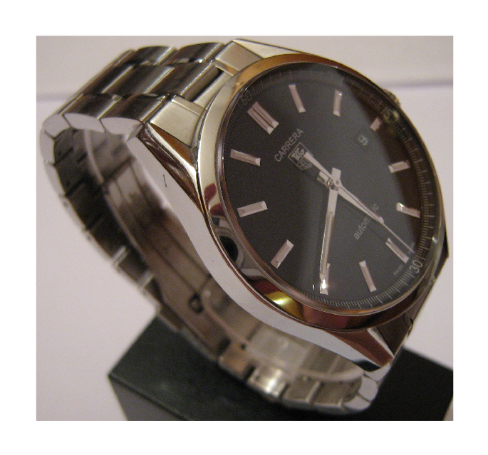 Tag Heuer Carrera Automatic Watch, Black Dial With Stainless Steel Bracelet