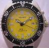 Seiko Kinetic Divers, Yellow Dial, Black Rubber Strap