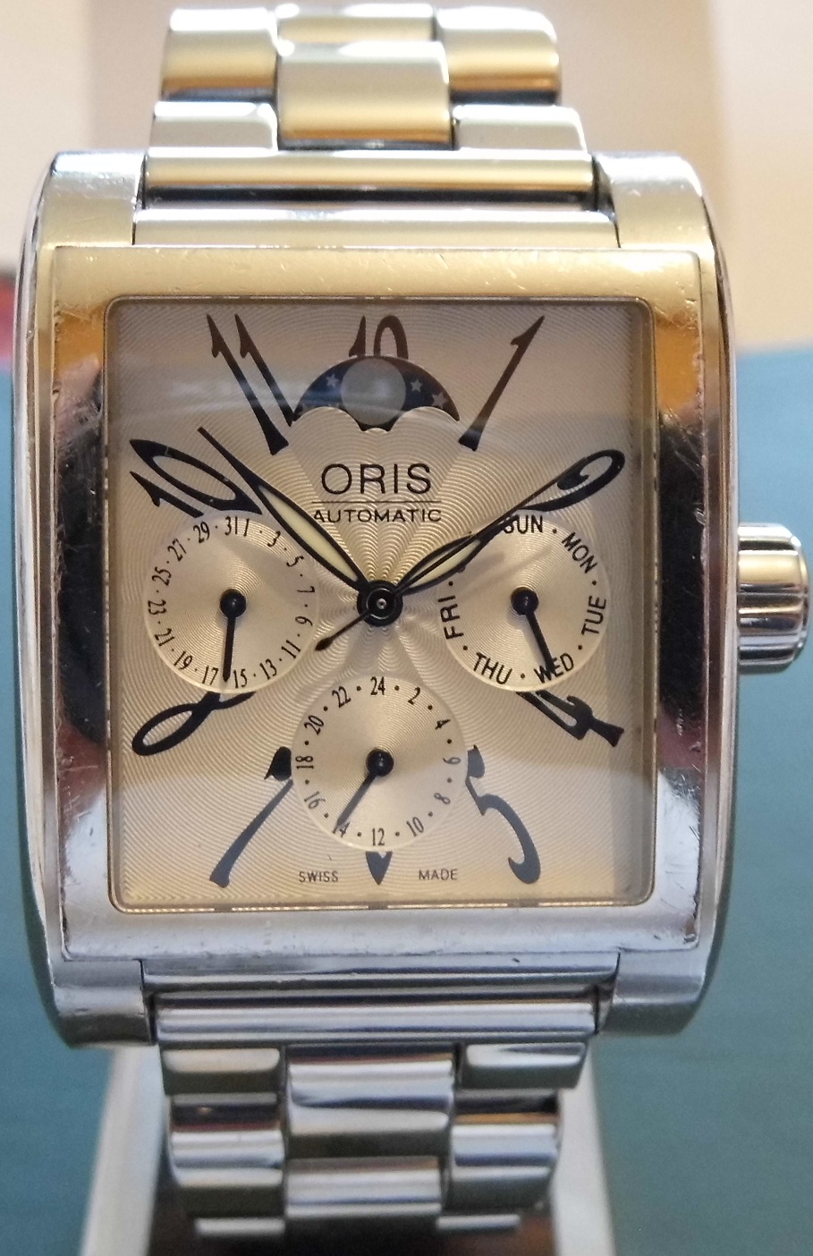 Oris Miles Complication Moonphase, Silver Dial With Bracelet
