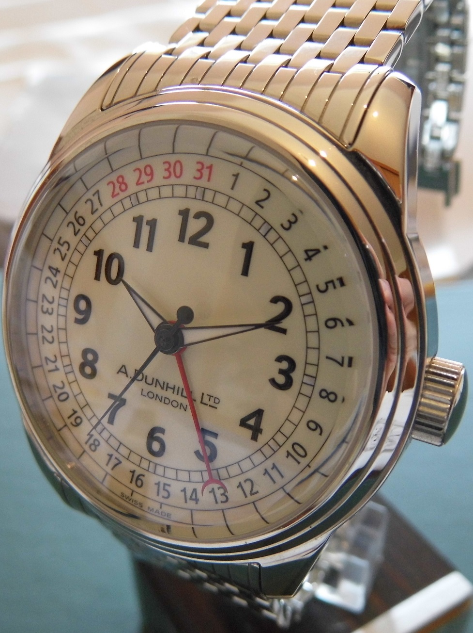 Dunhill A-Centric Automatic, White Dial, Steel Bracelet