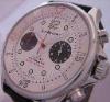 Daniel JeanRichard Juventus Chronoscope, White Dial With Black Leather Strap