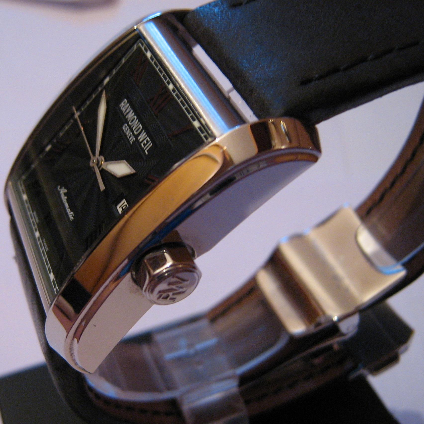 Raymond Weil Don Giovanni Automatic Watch, Black Dial With Leather Strap