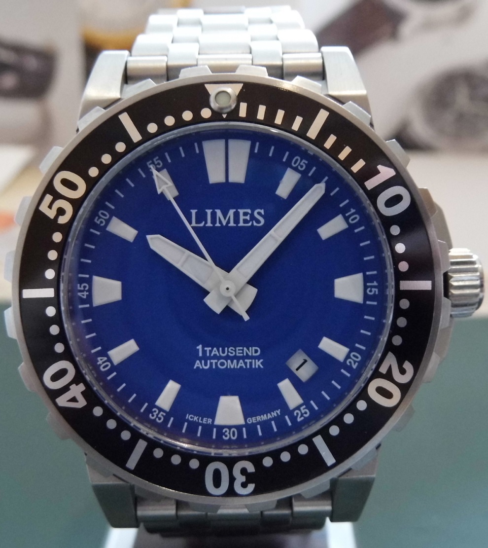 Limes 1000, Blue Dial, Steel Bracelet