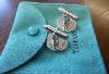 Tiffany & Co Sterling Silver Engine-Turned Oval Cufflinks