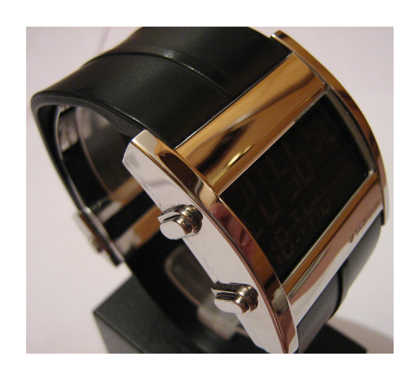 Tag Heuer Micrograph, Black Dial With Rubber Strap