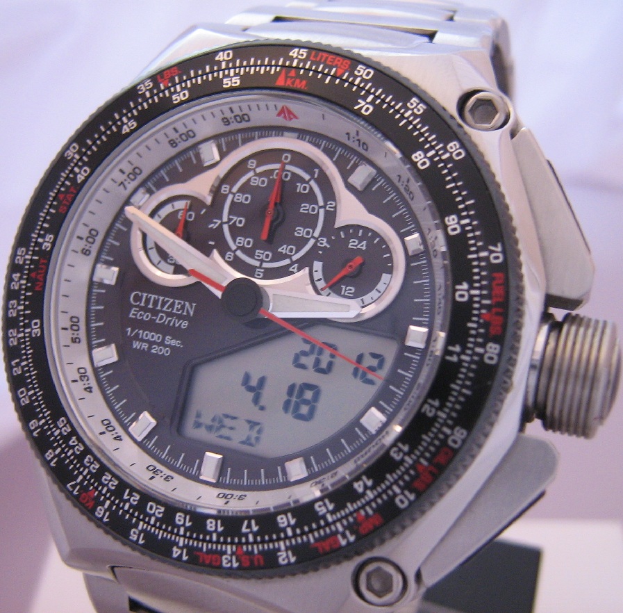 Citizen Eco Drive Promaster SST, Black Dial, Steel Bracelet