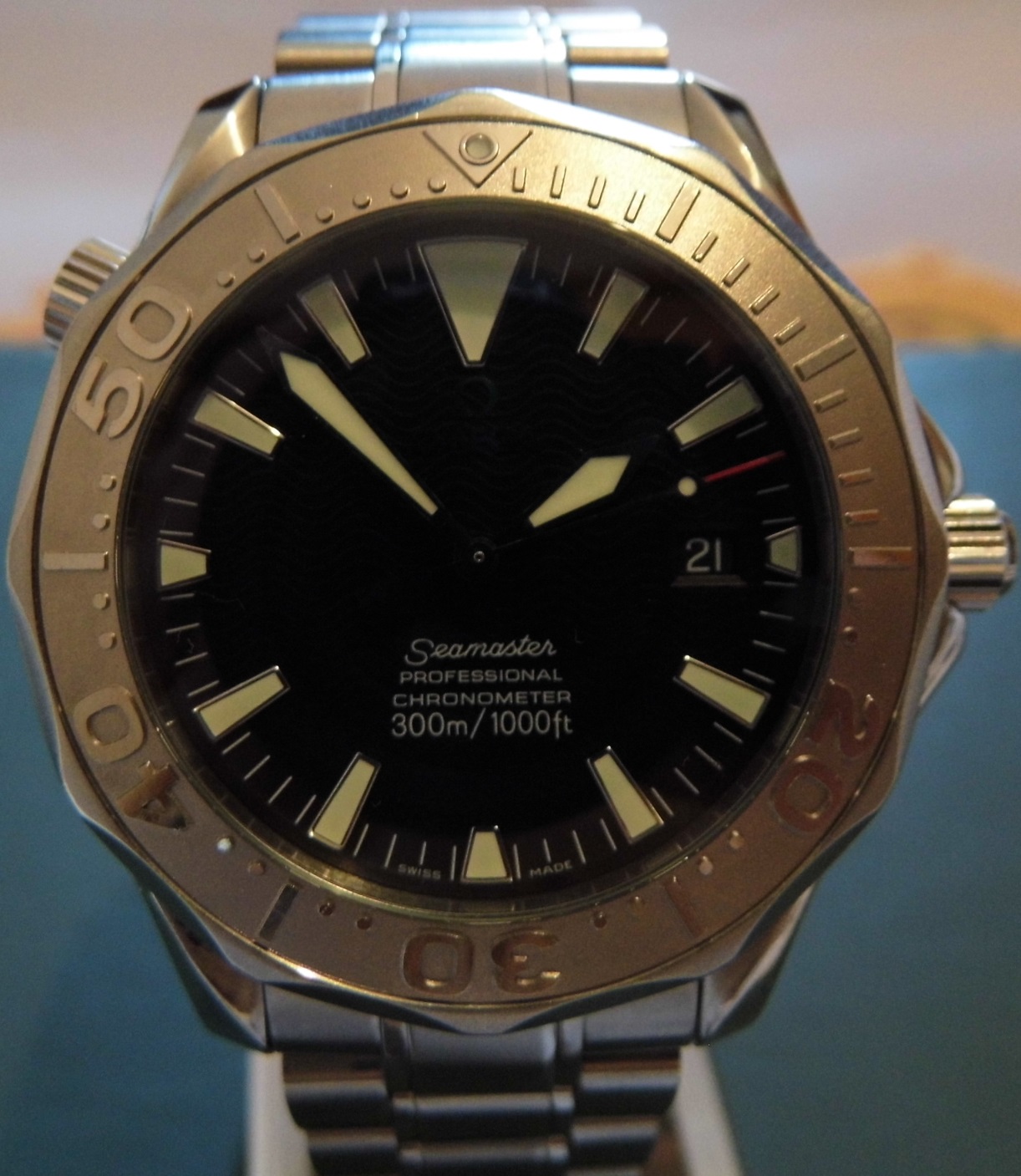 Omega Seamaster Professional, Black Dial, Stainless Steel Bracelet