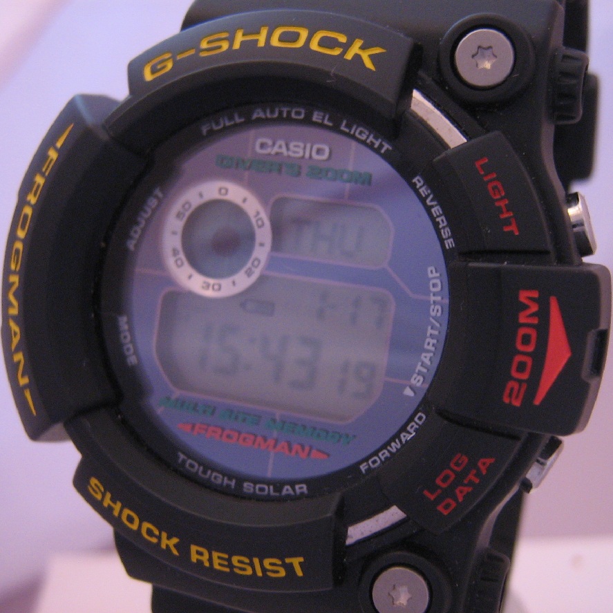 Casio G Shock Final Frogman, Black Case & Strap