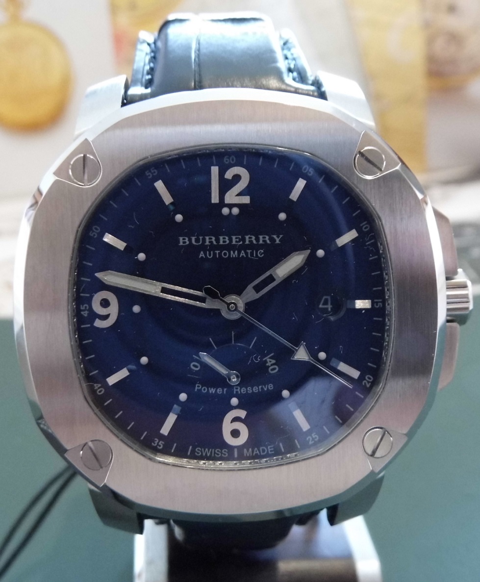 Burberry The Britain Power Reserve, Blue Dial, Leather Strap