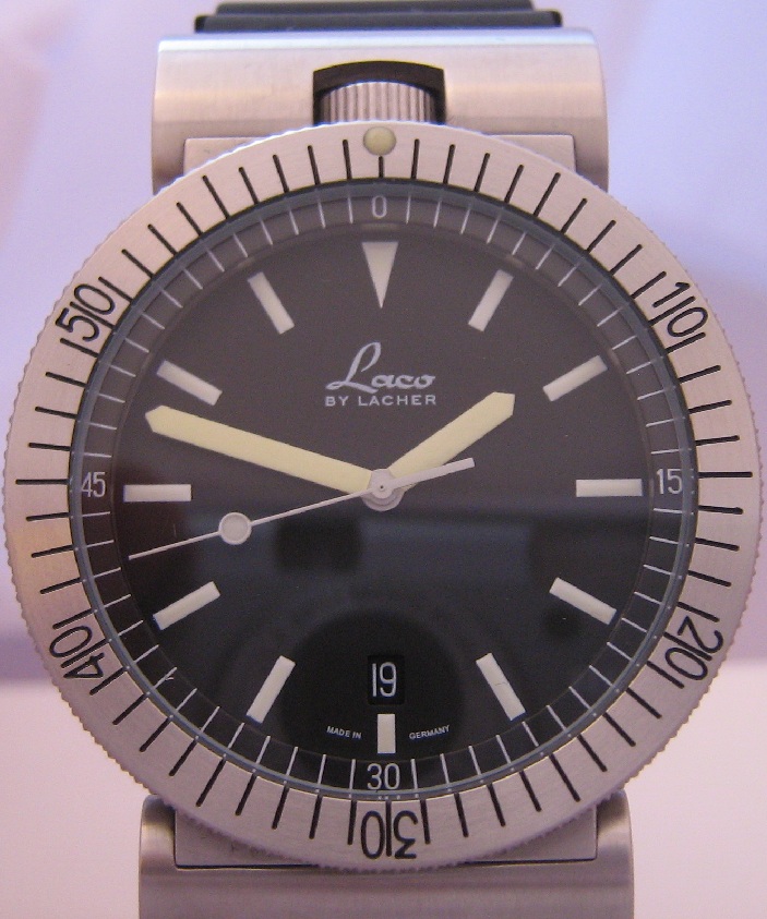 Laco Squad Watch, Black Dial With Rubber Straps