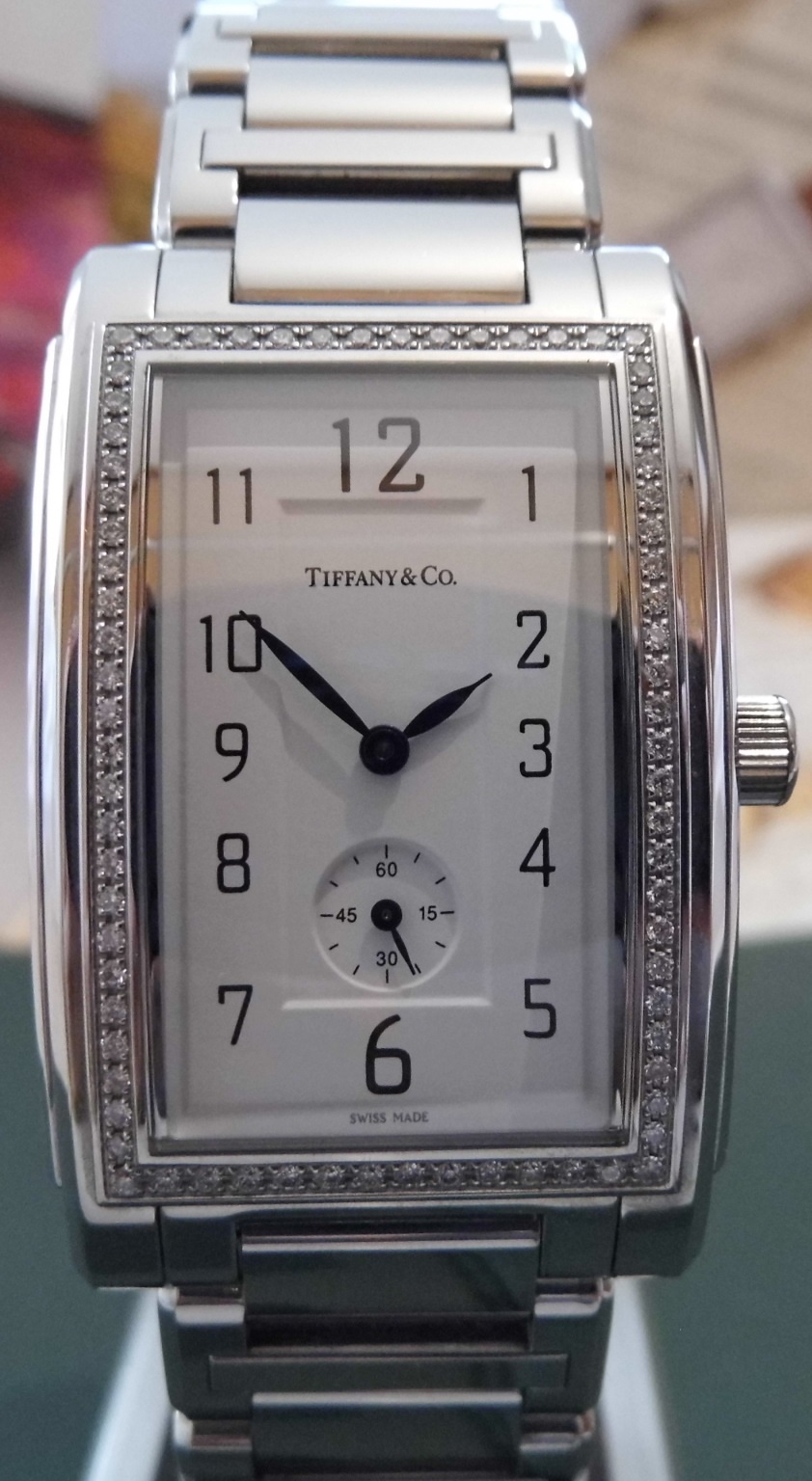 Tiffany & Co Grand Resonator Diamonds, White Dial, Steel Bracelet