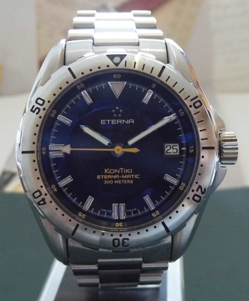 Eterna Kontiki 300M Diver, Black Dial, Bracelet