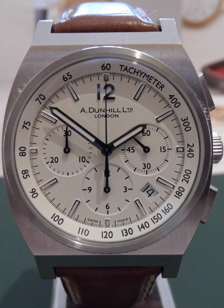 Dunhill RPM Chronograph, White Dial, Leather Strap 