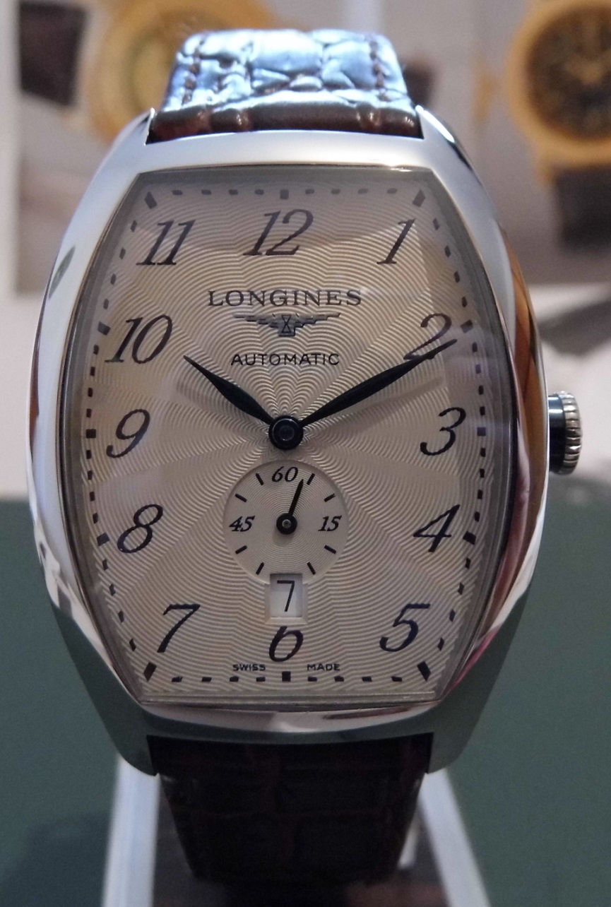 Longines Evidenza Small Seconds, Silver Dial, Leather Strap