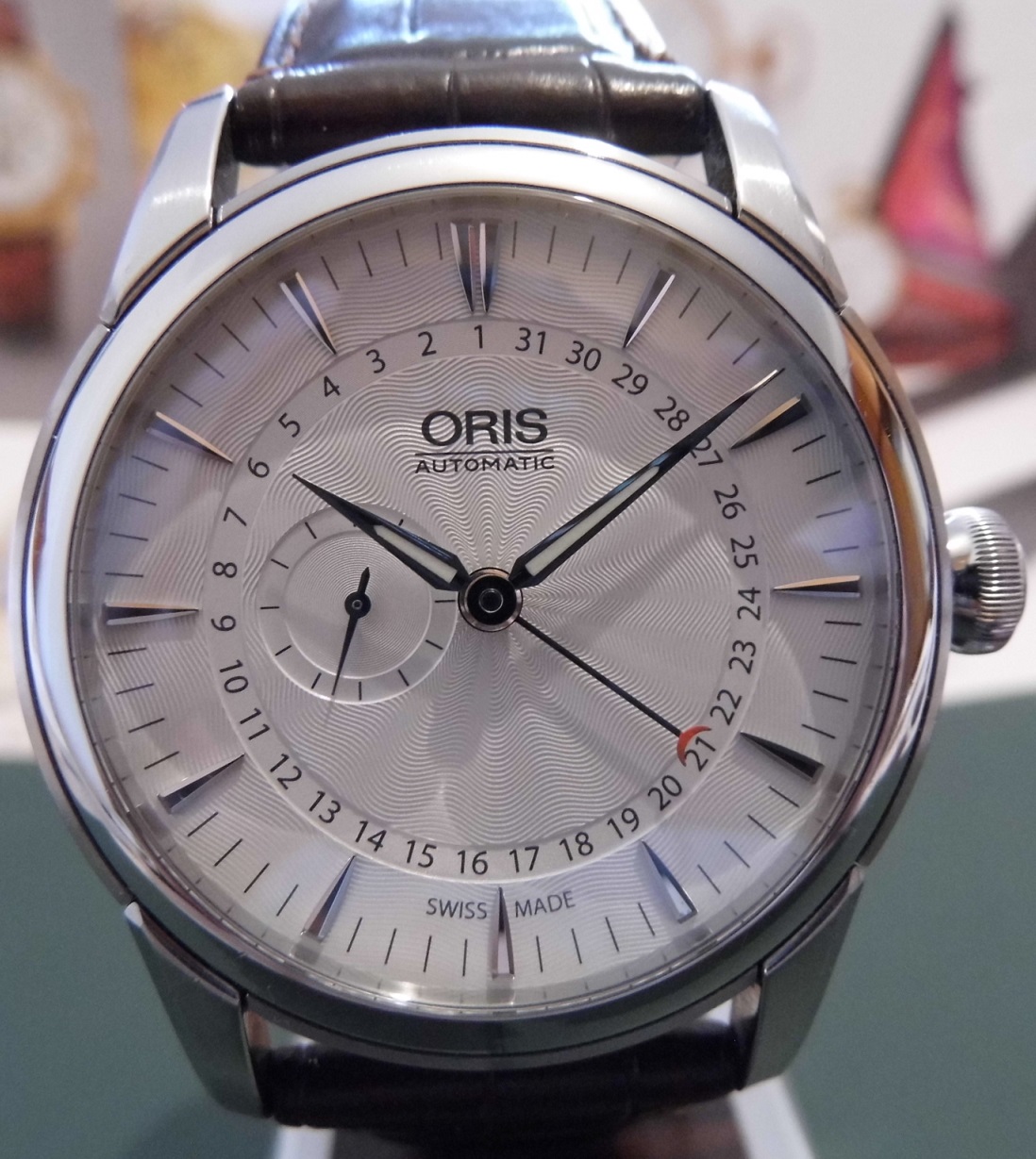 Oris Artelier Small Second Pointer Date, Silver Dial, Strap