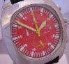 Locman 1970 Chronograph, Red Dial With Black Strap