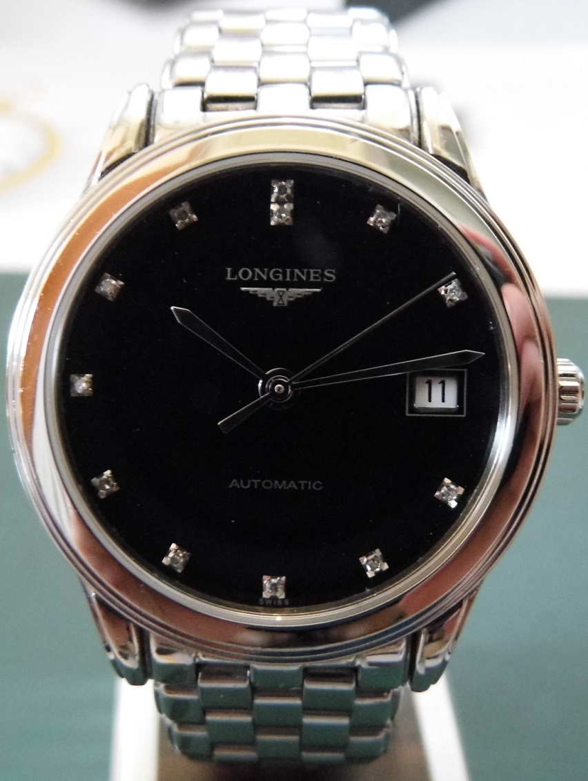 Longines Heritage Flagship Diamonds, Black Dial, Bracelet