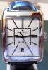 Maurice Lacroix Pontos Rectangulaire, SIlver Dial With Leather Strap