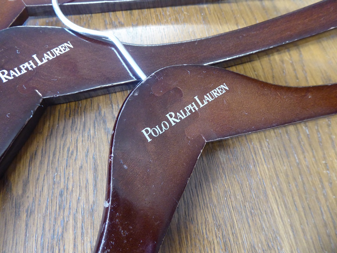3 Ralph Lauren Wooden Clothes Hangers