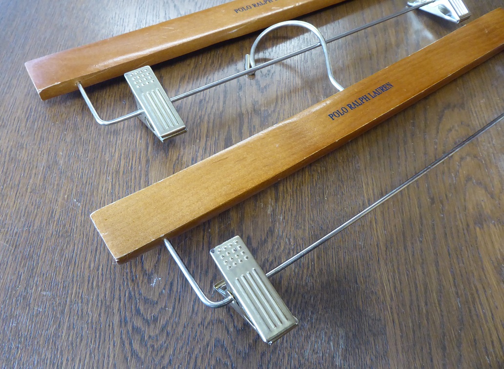 2 Ralph Lauren Wooden Clothes Hangers