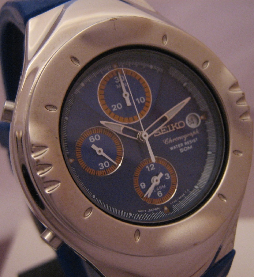 Seiko Macchina Sportiva Giugiaro, Blue Dial, Rubber Strap