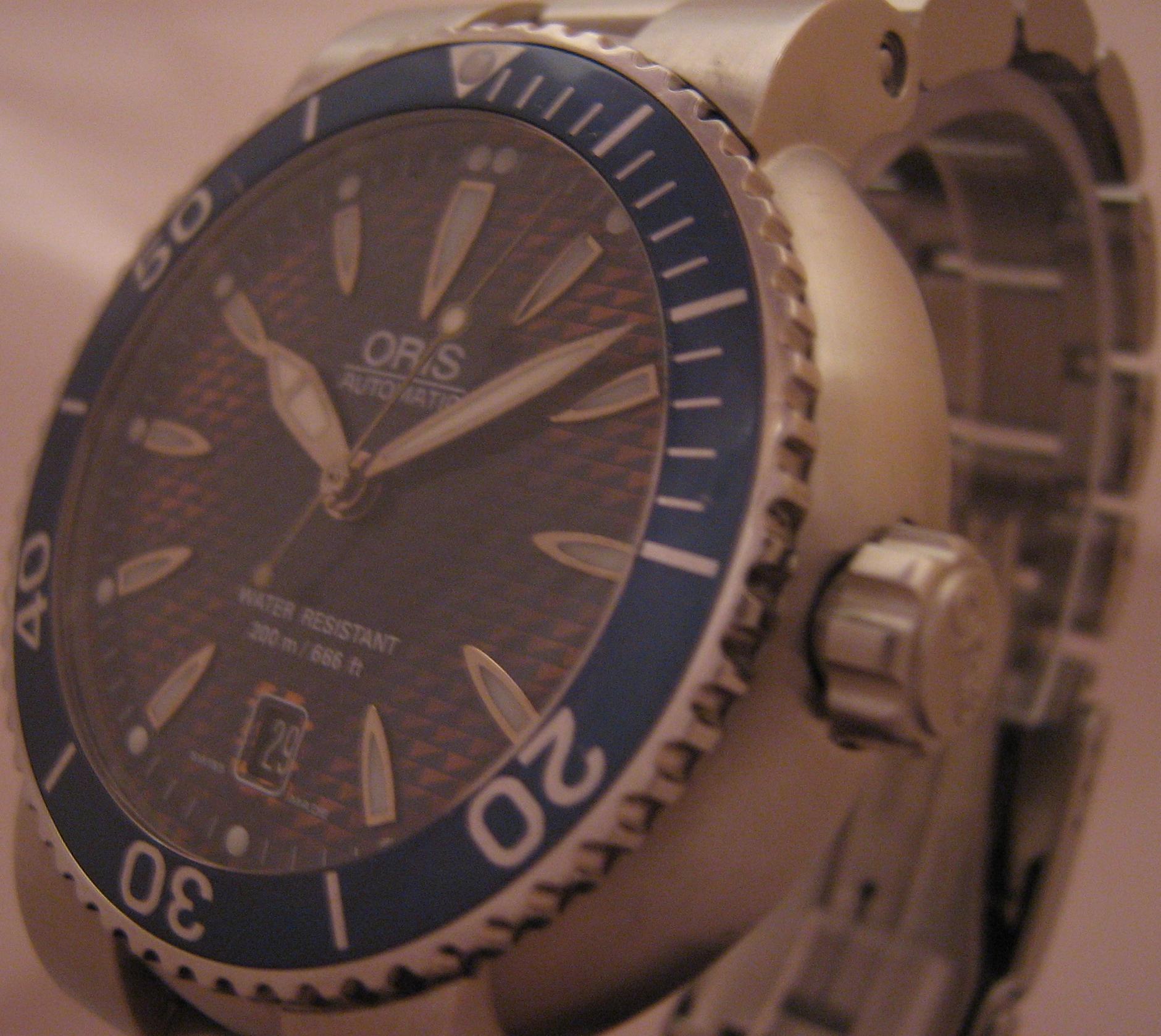 Oris TT1 Divers Watch, Blue Dial With Stainless Steel Bracelet