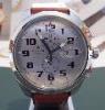 Leandri 058 Chronograph, Silver Dial, Leather Strap