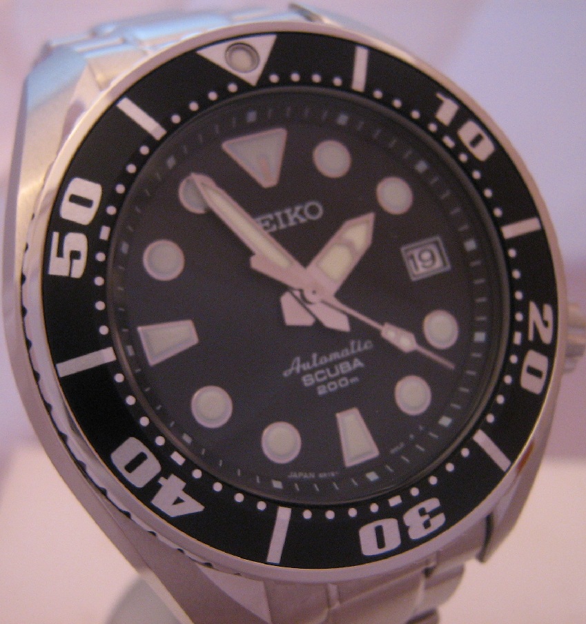 Seiko Scuba Prospex Sumo, Black Dial, Steel Bracelet