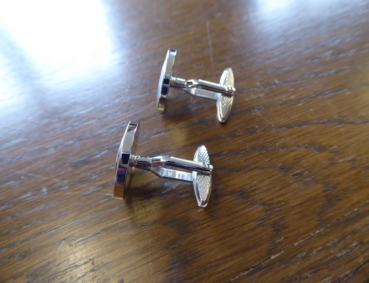 Alfred Dunhill Stainless Steel Tartan Cufflinks