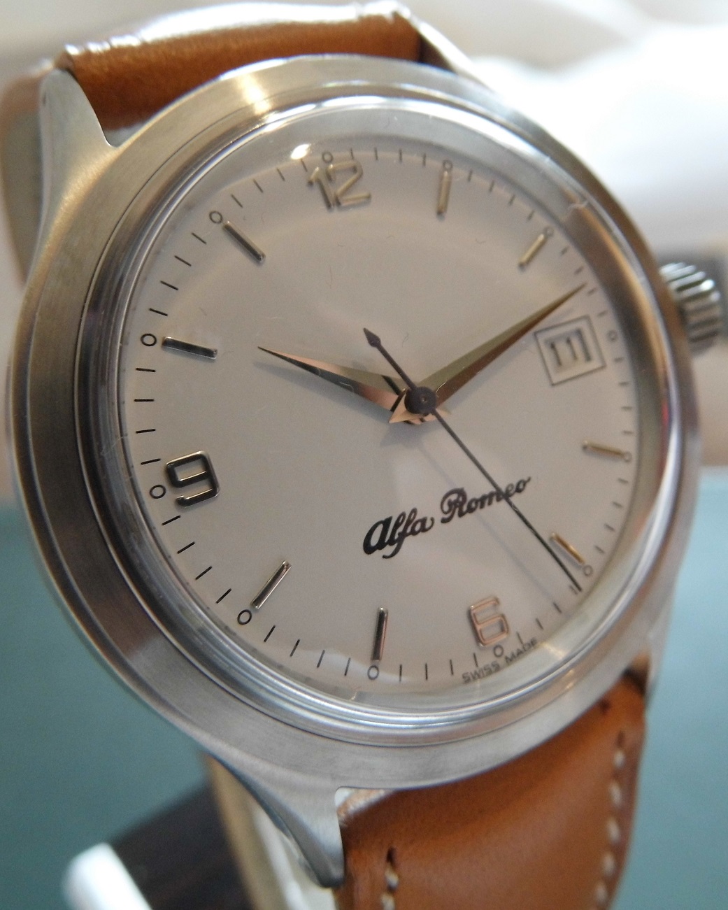 Daniel JeanRichard Alfa Romeo Ltd Edition, White Dial, Leather Strap
