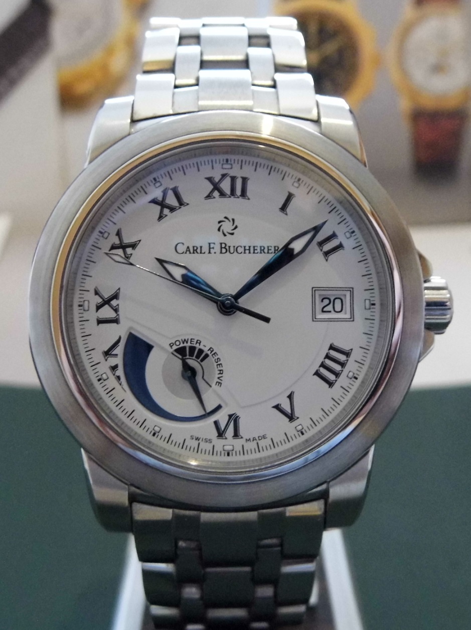 Carl F. Bucherer Patravi Power Reserve, White Dial, Bracelet