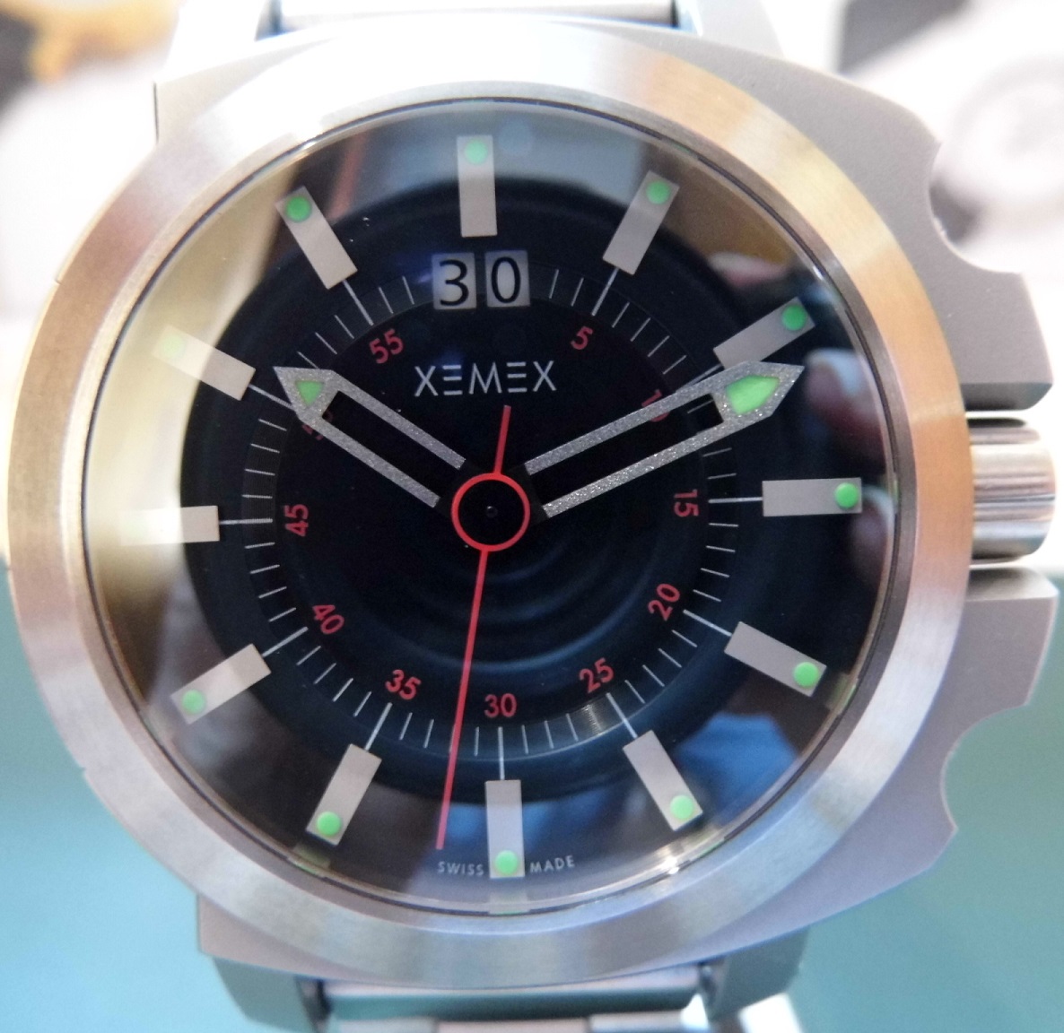 Xemex Concept One Big Date, Black Dial, Bracelet & Strap