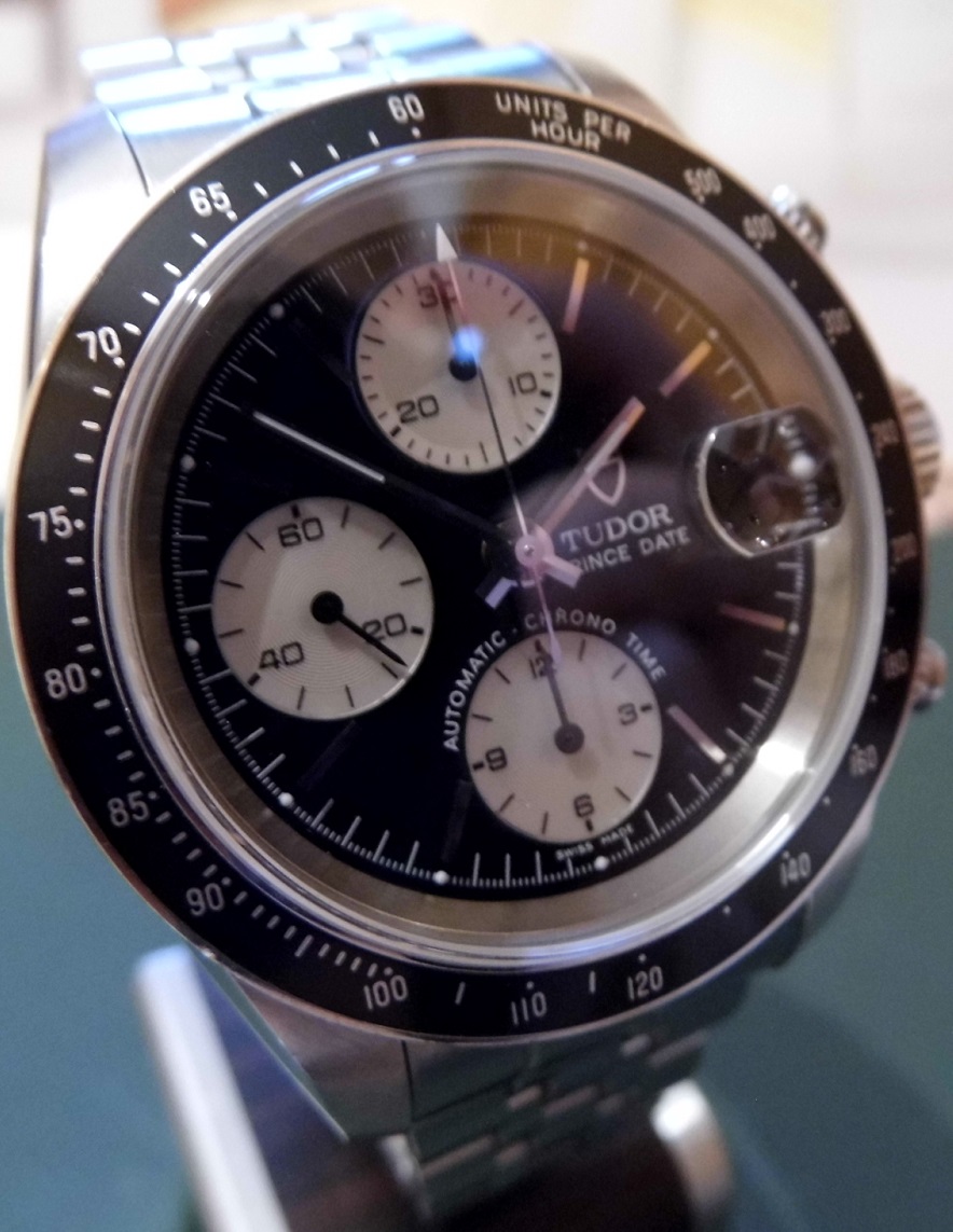 Tudor Prince Date Chronograph, Black Dial, Bracelet