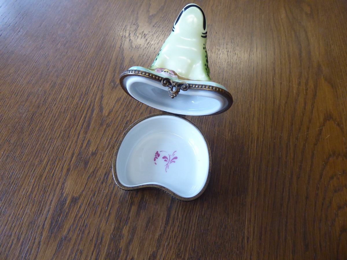 A Tiffany & Co Limoges Frog Trinket Box