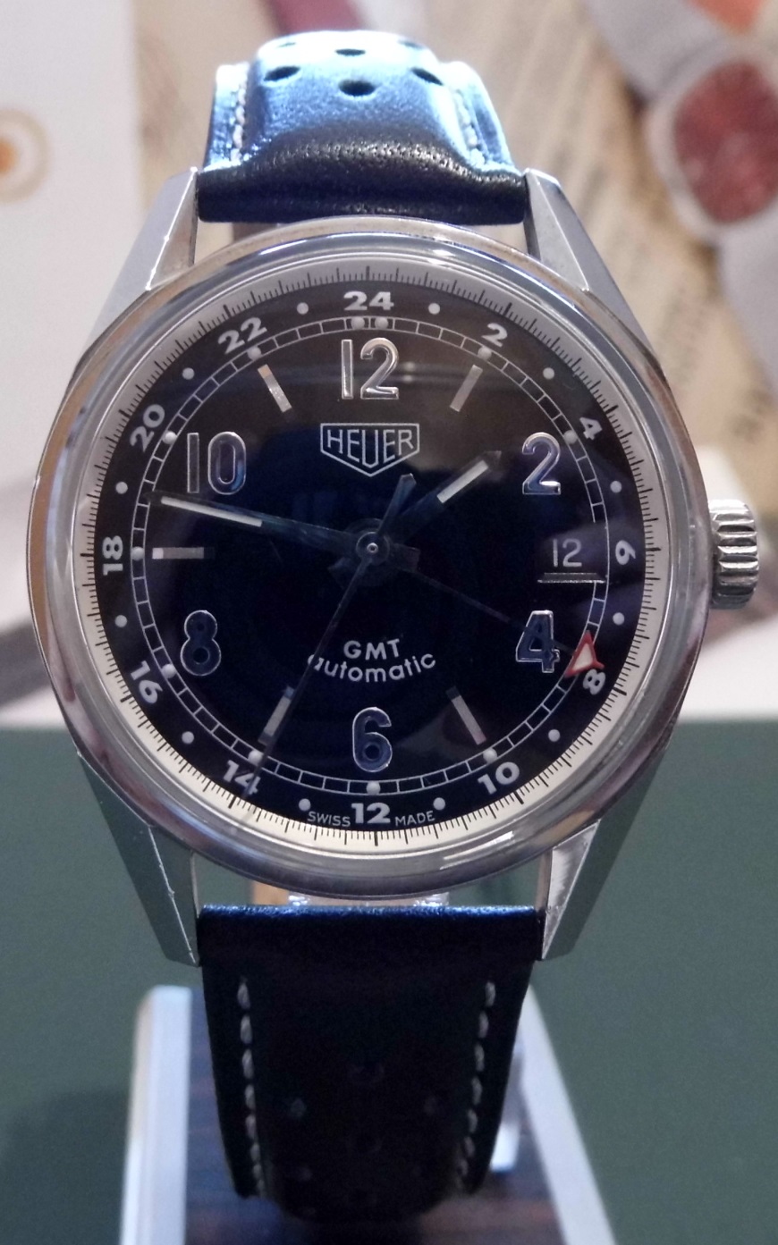 Tag Heuer Carrera GMT 1964 Re-Edition, Black Dial, Strap