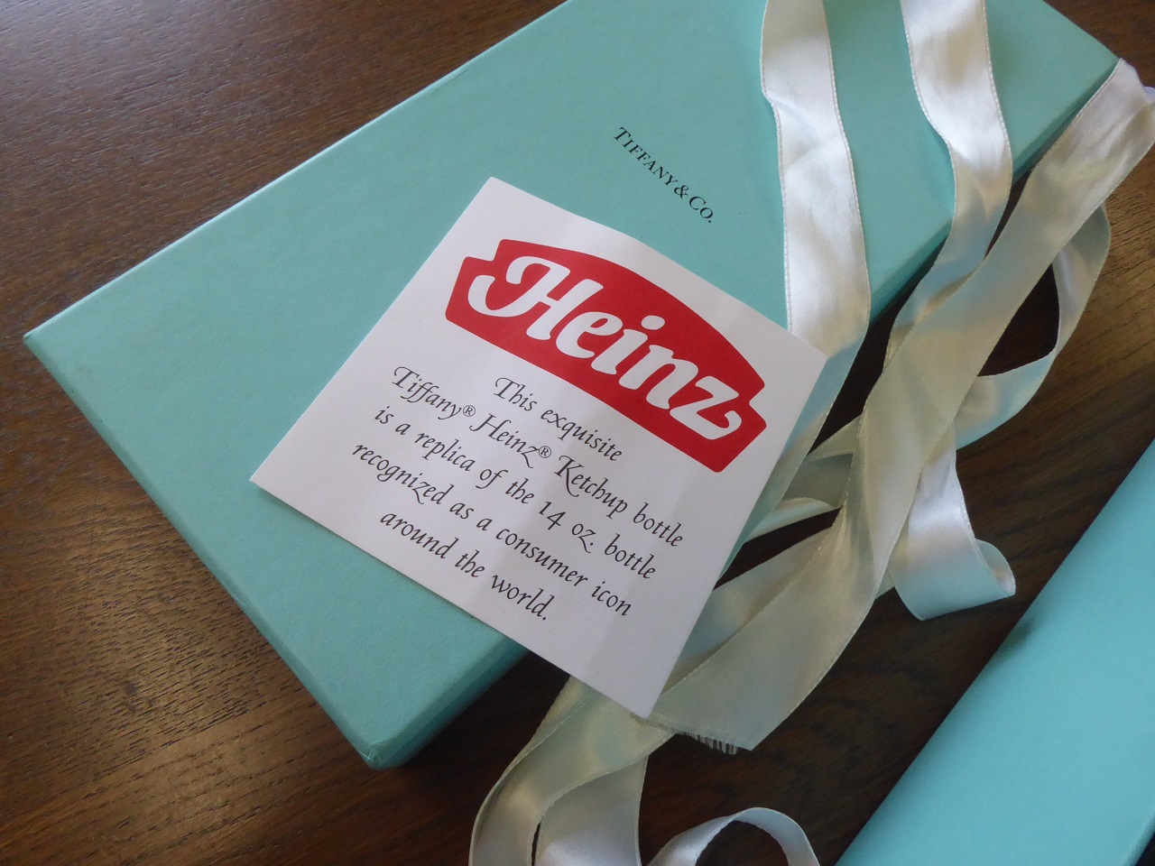 A Tiffany & Co Crystal Glass Heinz 57 Tomato Ketchup Bottle