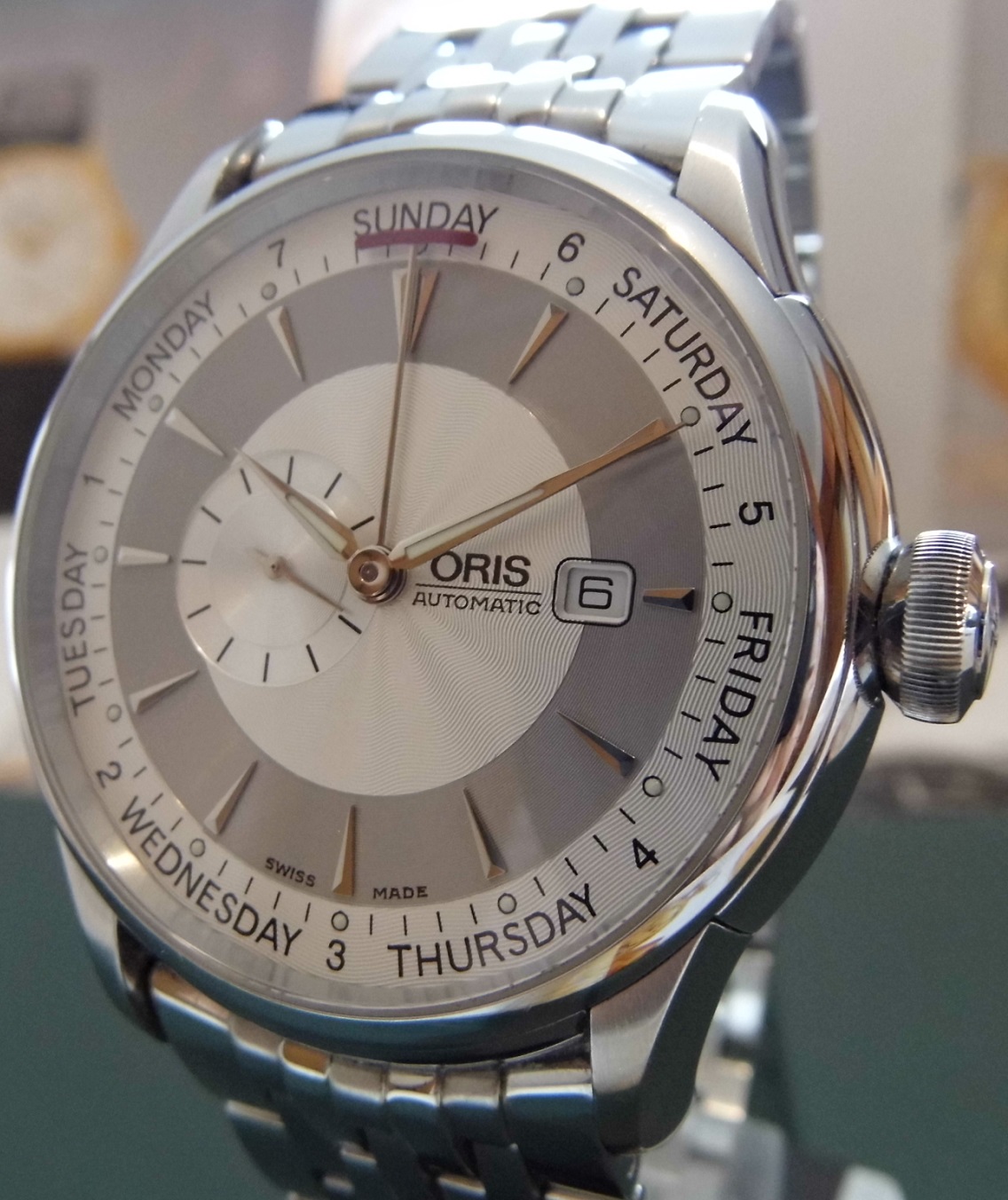 Oris Artelier Small Second Pointer Day, Silver Dial, Bracelet