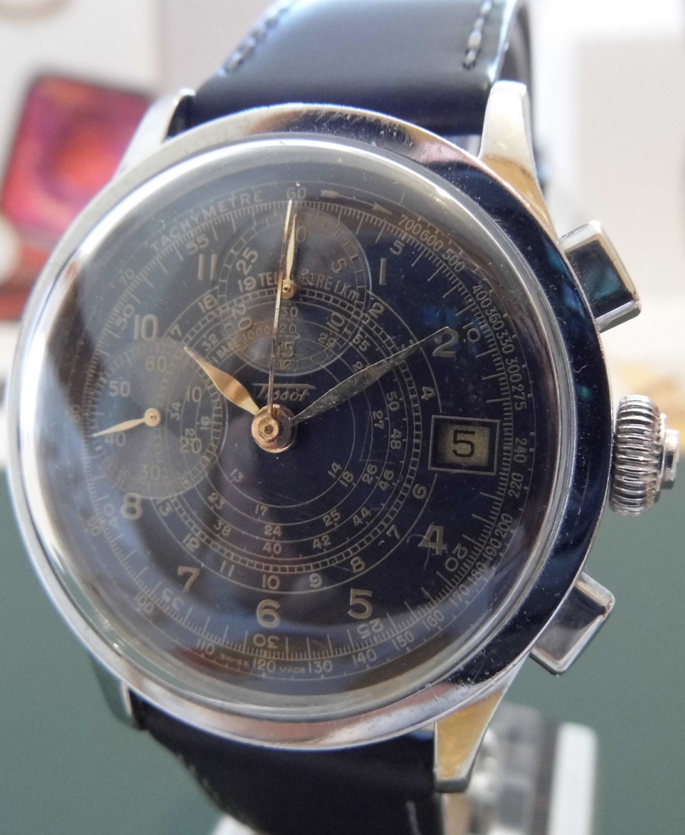 Tissot Janiero Ltd Edition Chronograph, Black Dial, Leather Strap