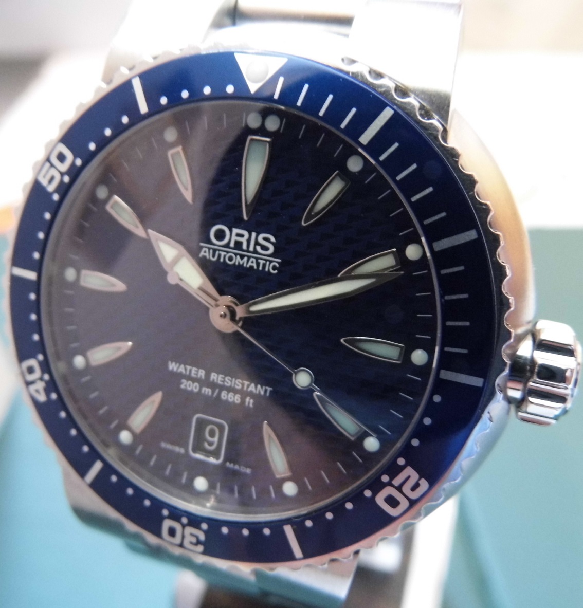 Oris TT1 Divers Watch, Blue Dial With Stainless Steel Bracelet