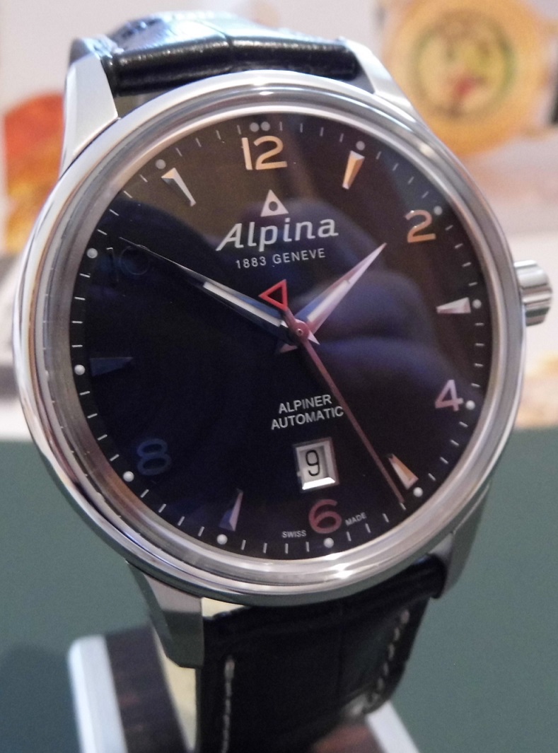 Alpina Alpiner Automatic, Black Dial, Leather Strap