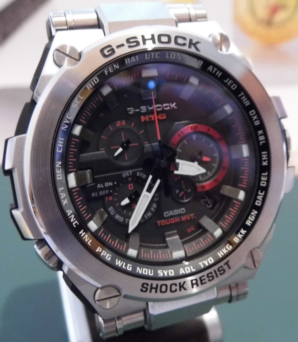 Casio G Shock MTGS1000D, Black Dial, Steel Bracelet