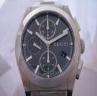 Gucci Pantheon Chronograph, Black Dial With Stainless Steel Bracelet