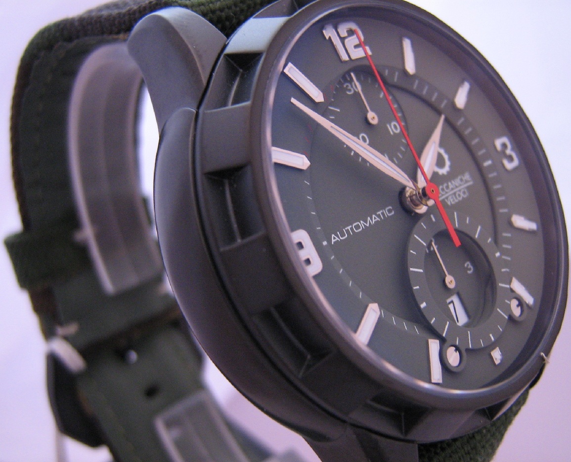 Meccaniche Veloci Rally Chronograph, Green Dial With Lorica Strap