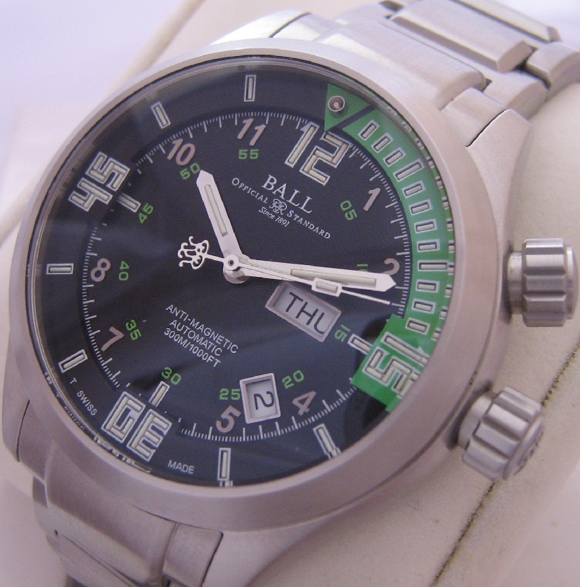 Ball Engineer Master II Diver, Black Dial With Steel Bracelet