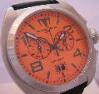 Technomarine US Navy Chronograph, Orange Dial, Leather Strap