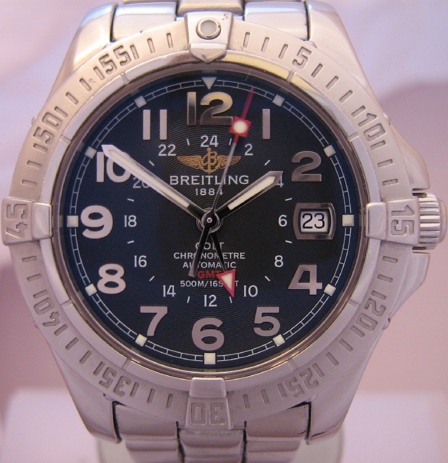 Breitling Colt GMT, Black Dial With Steel Bracelet