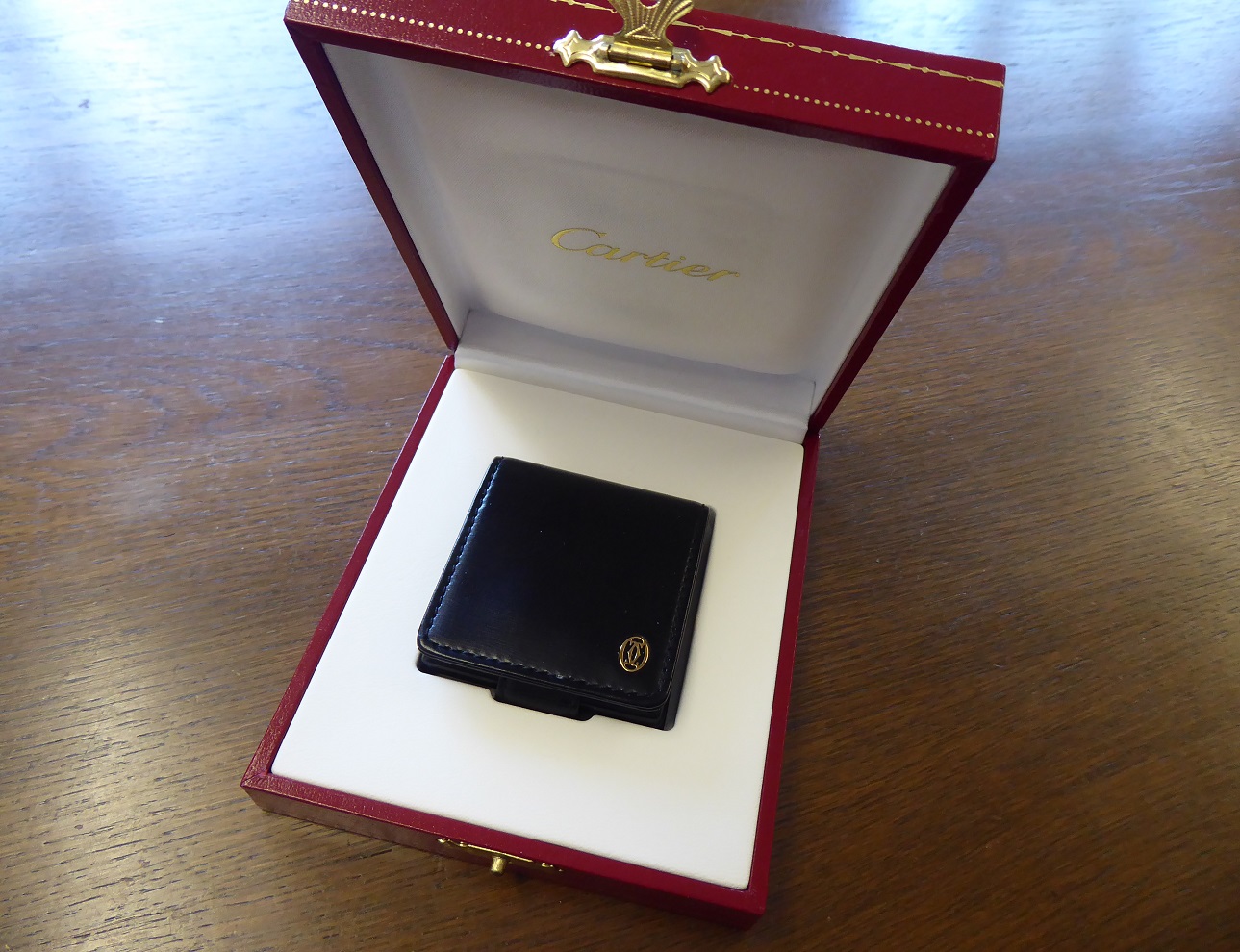 A Cartier Pasha Travel Alarm Clock