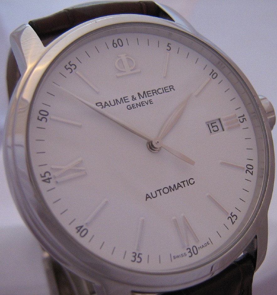 Baume & Mercier Classima Automatic, White Dial, Leather Strap