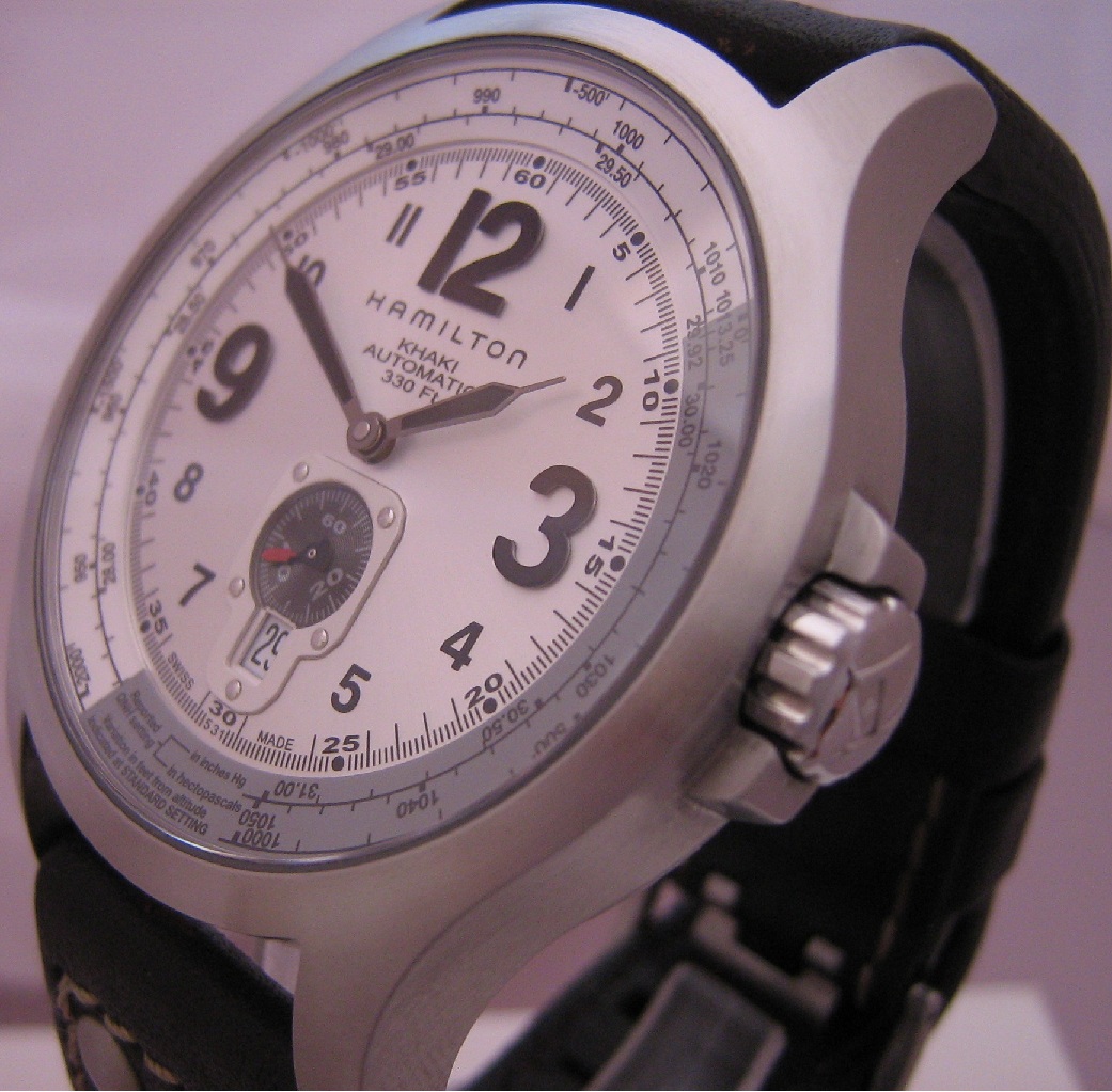 Hamilton Khaki QNE Automatic, Silver Dial With Leather Strap